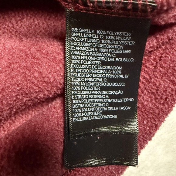 The North Face Jacket Womens Medium Red Fleece 1/4 Zip Pullover Pockets Soft - Picture 4 of 9